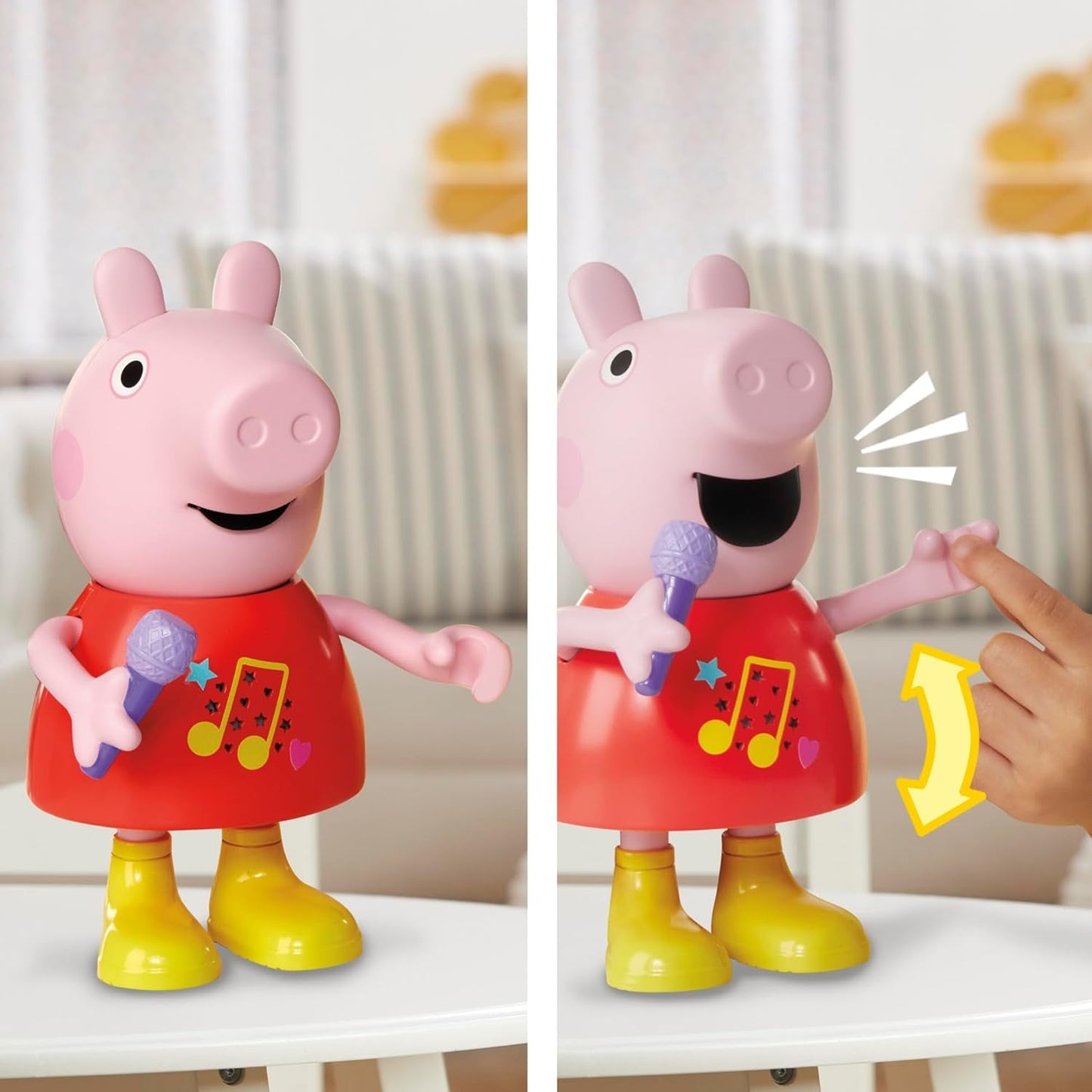 Muñeca Peppa Pig, hablando y cantando, rosa, 20 cm