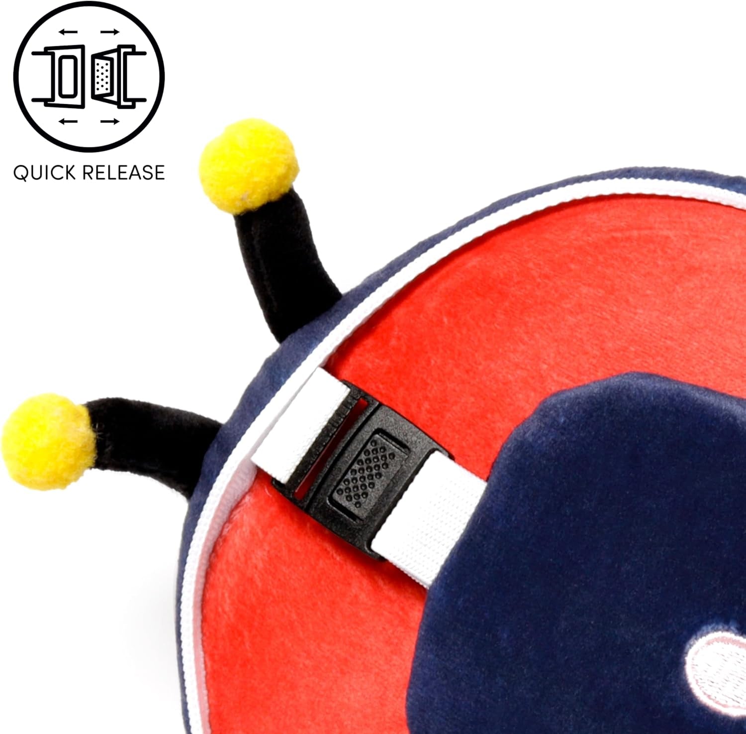 Puckator Relaxeazzz Almohada de Viaje con Máscara de Mariquita - Animales Suaves, Multicolor, 1 Unidad (Juego de 1) Naty Shop Almohadas de Viaje