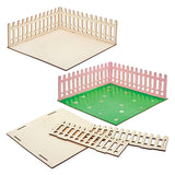 Baker Ross FN256 Mini casa de muñecas con jardín de madera - 1 paquete Kit de casa de muñecas para niños Kit de manualidades
