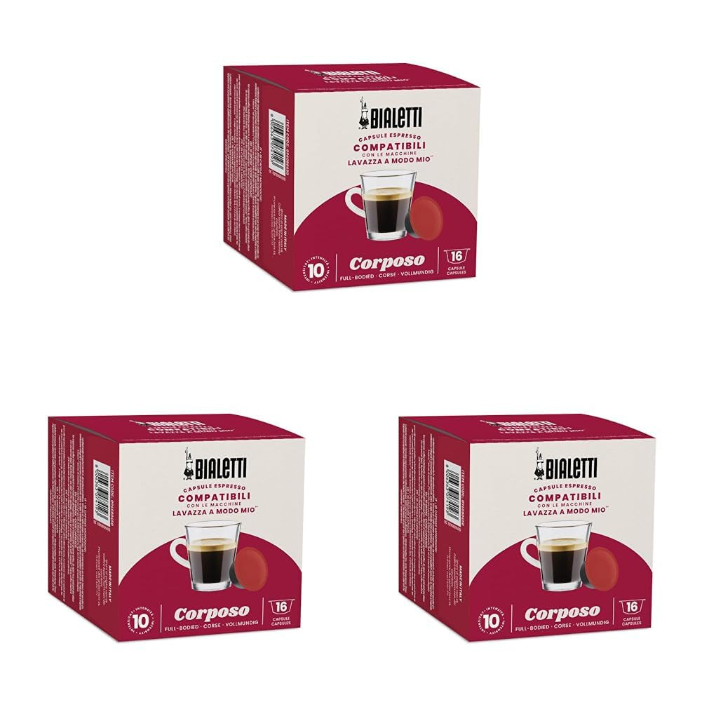 -Kaffee Lavazza®-compatible Kapseln – Corposo – 16 Kapseln (Packung mit 3)