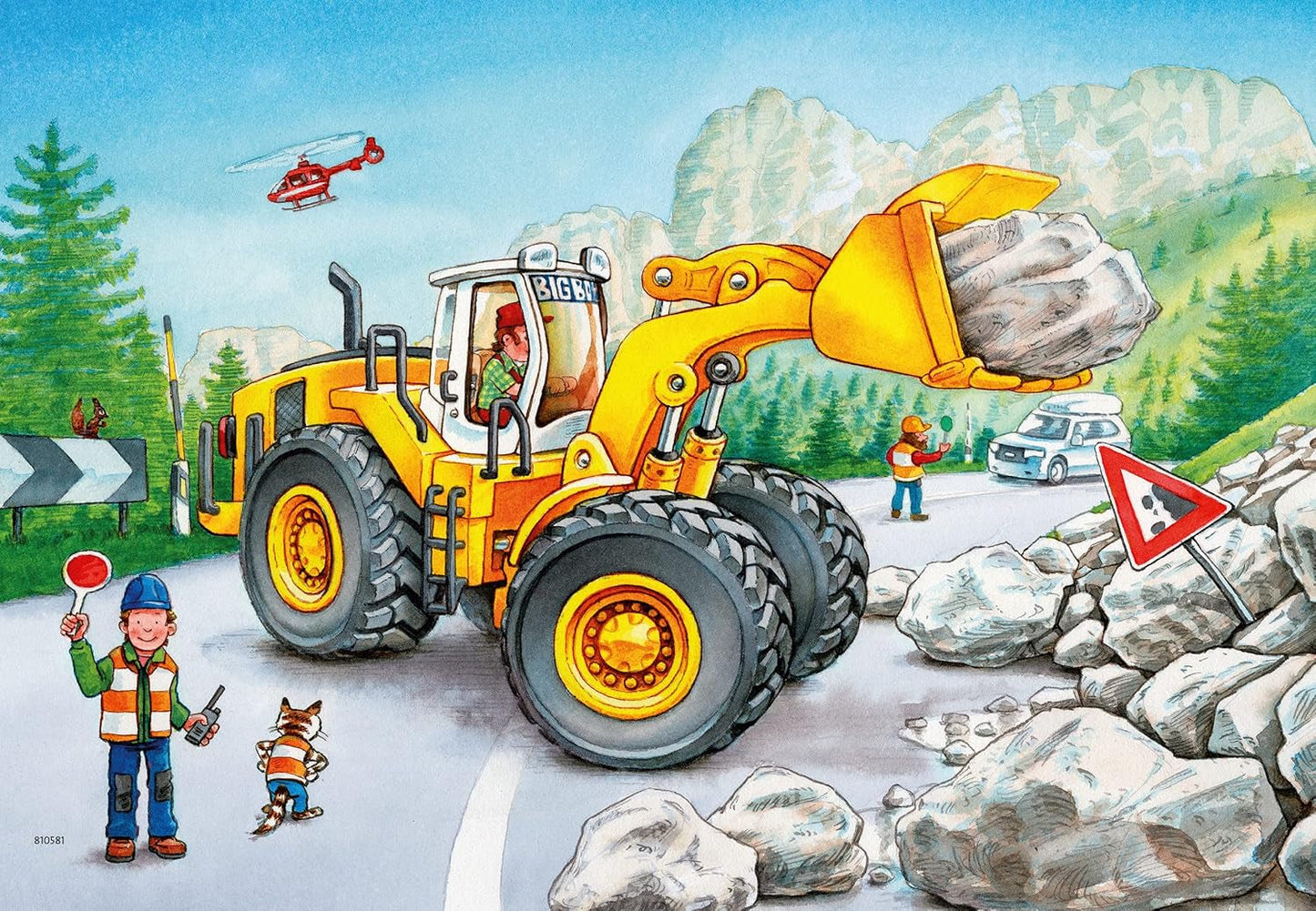 Ravensburger Puzzle para niños - 07802 Excavadora y tractor forestal - Puzzle para niños a partir de 4 años, con 2X24 piezas Puzzle Naty Shop