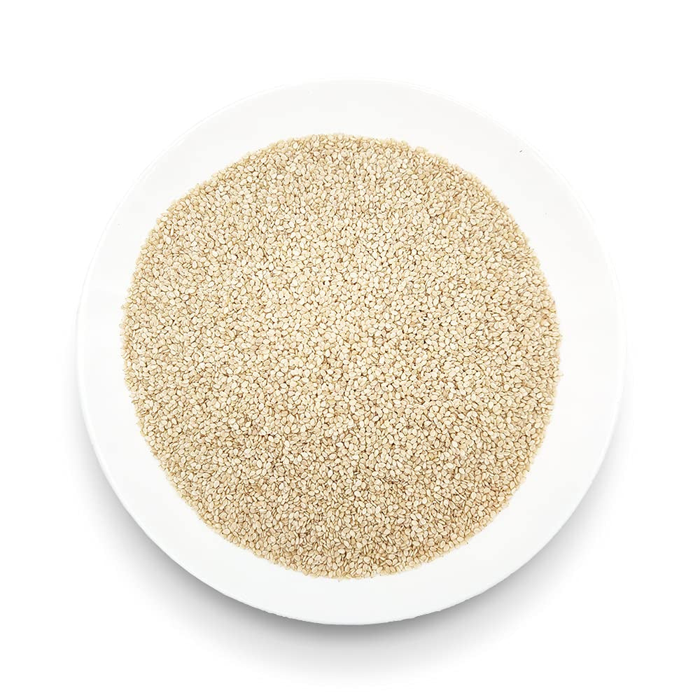 Semillas de sésamo orgánicas 3 kg, semillas oleaginosas orgánicas crudas, sésamo blanco, peladas naturalmente, sin tostar, fuente de calcio y hierro, paquete económico