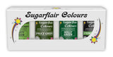 Colorante alimentario para pasta Sugarflair, verde, juego de 4, colorante alimentario para pasta, fondant, mazapán, pasta de azúcar, crema de mantequilla y más: verde Ilex, verde primavera, verde abeto, verde fiesta - Juego de 4