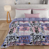 PETTI Artigiani Italiani - Edredón de invierno, Edredón de invierno, Edredón sencillo, Doble cara, Monocolor e impresión digital, 100% microfibra hipoalergénica, Made in Italy Edredones y edredones Naty Shop Girlcool 160 X 190 Cm