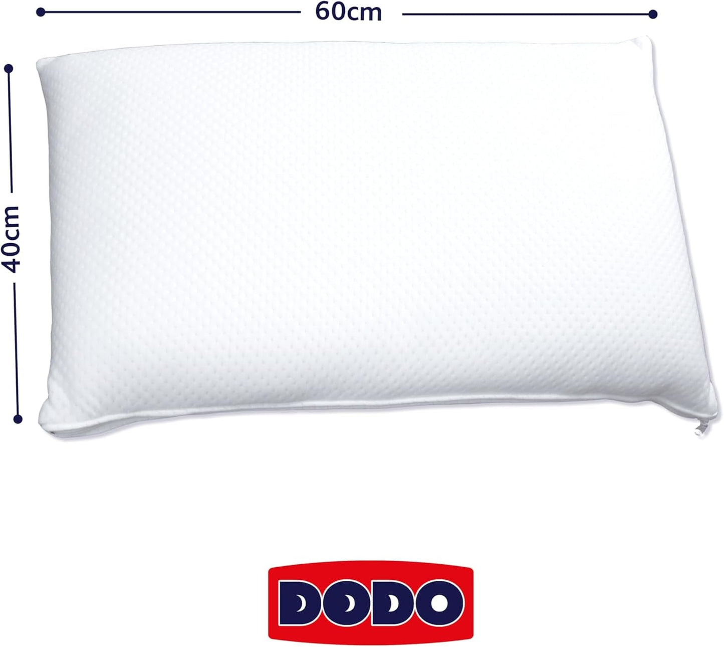 Almohada DODO, bloque de espuma viscoelástica, blanco, 1 unidad (Lote de 1) Naty Shop almohadas estándar