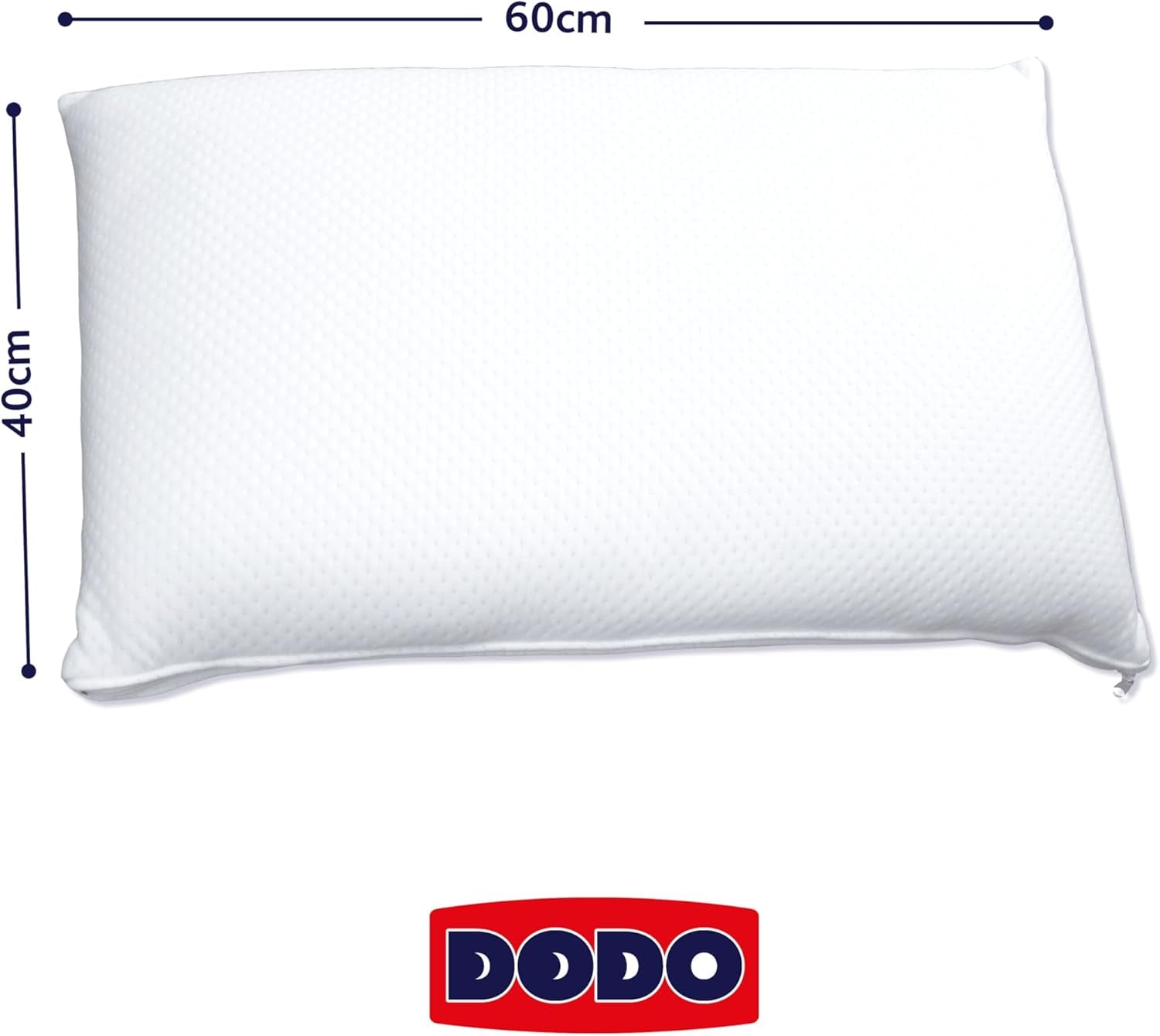 Almohada DODO, bloque de espuma viscoelástica, blanco, 1 unidad (Lote de 1) Naty Shop almohadas estándar