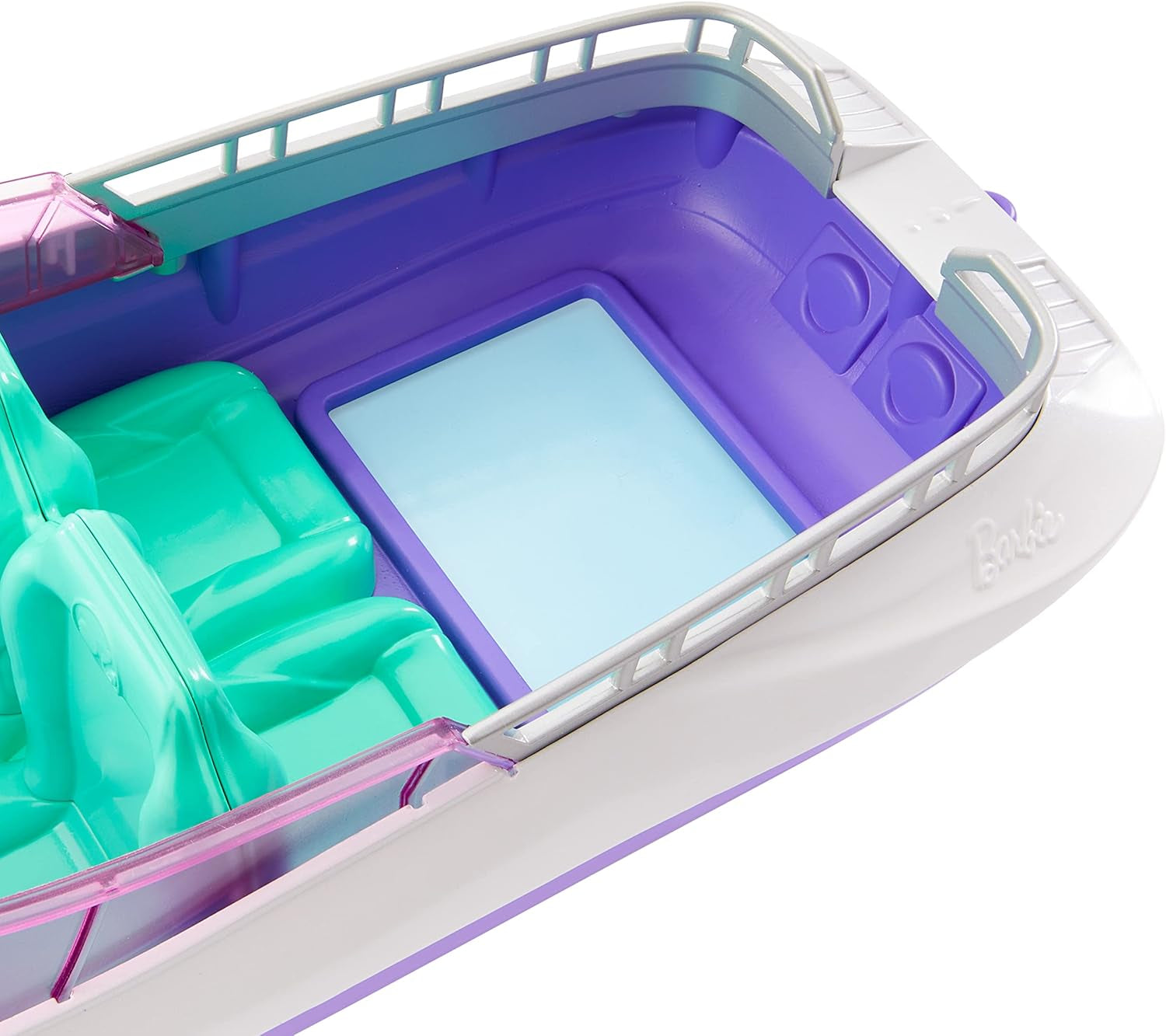 Barbie HHG60 - Barco a Motor Sirena con 2 Muñecas (Rubia/Morena) y Varios Accesorios, Juguete para Niños a Partir de 3 Años