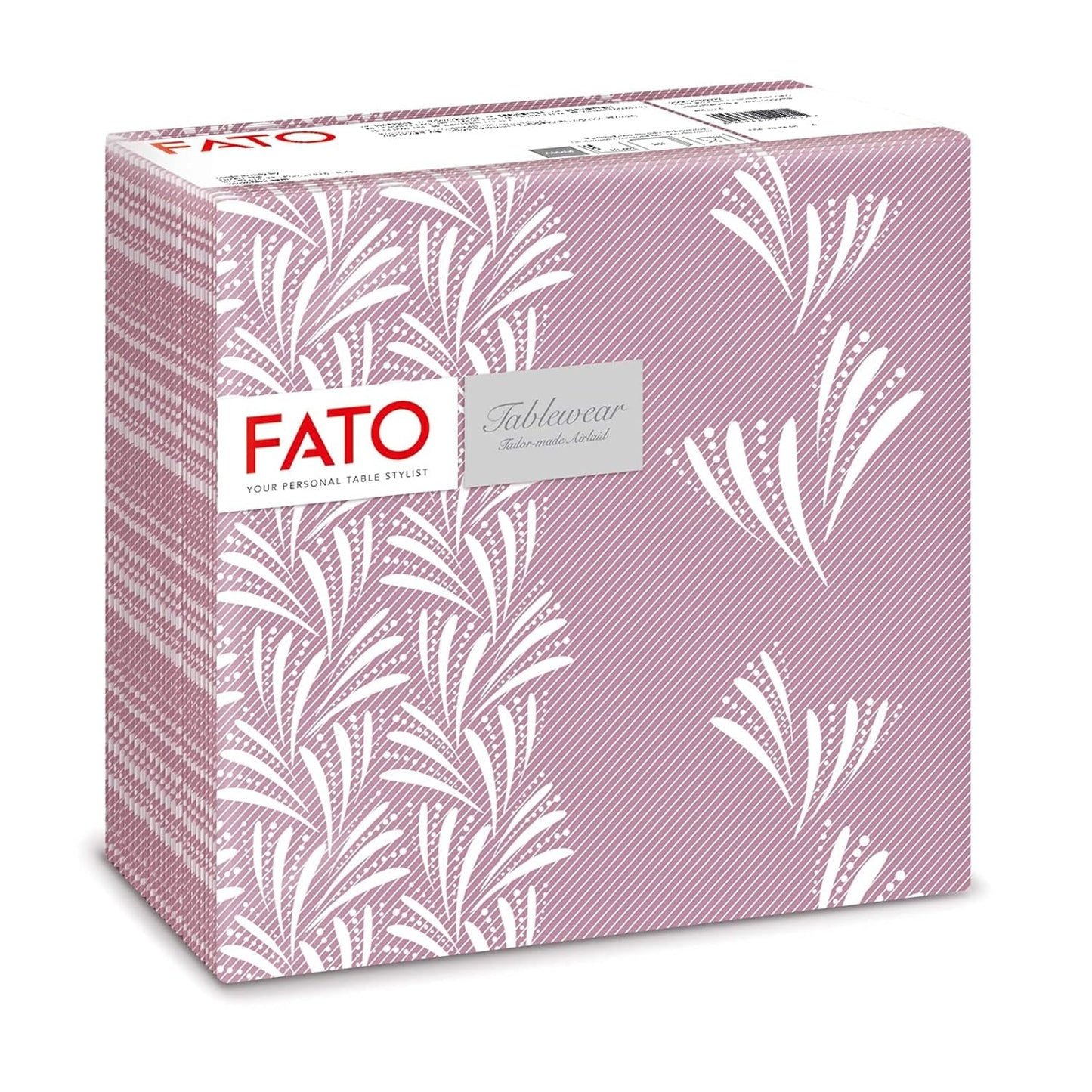 Fato - Servilletas de papel seco, airlaid, efecto textil, paquete de 50 servilletas, 40X40 plegadas en formato 4, Tropicana Decor