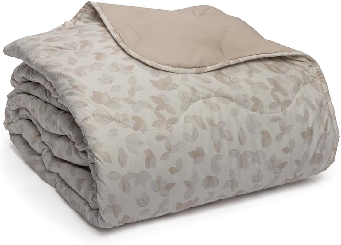 Foppapedretti Edredón Notte & Natura Petali arena, edredón para cama individual, 100% algodón, hecho en Italia Edredones y edredones Naty Shop Sandblower Cama individual