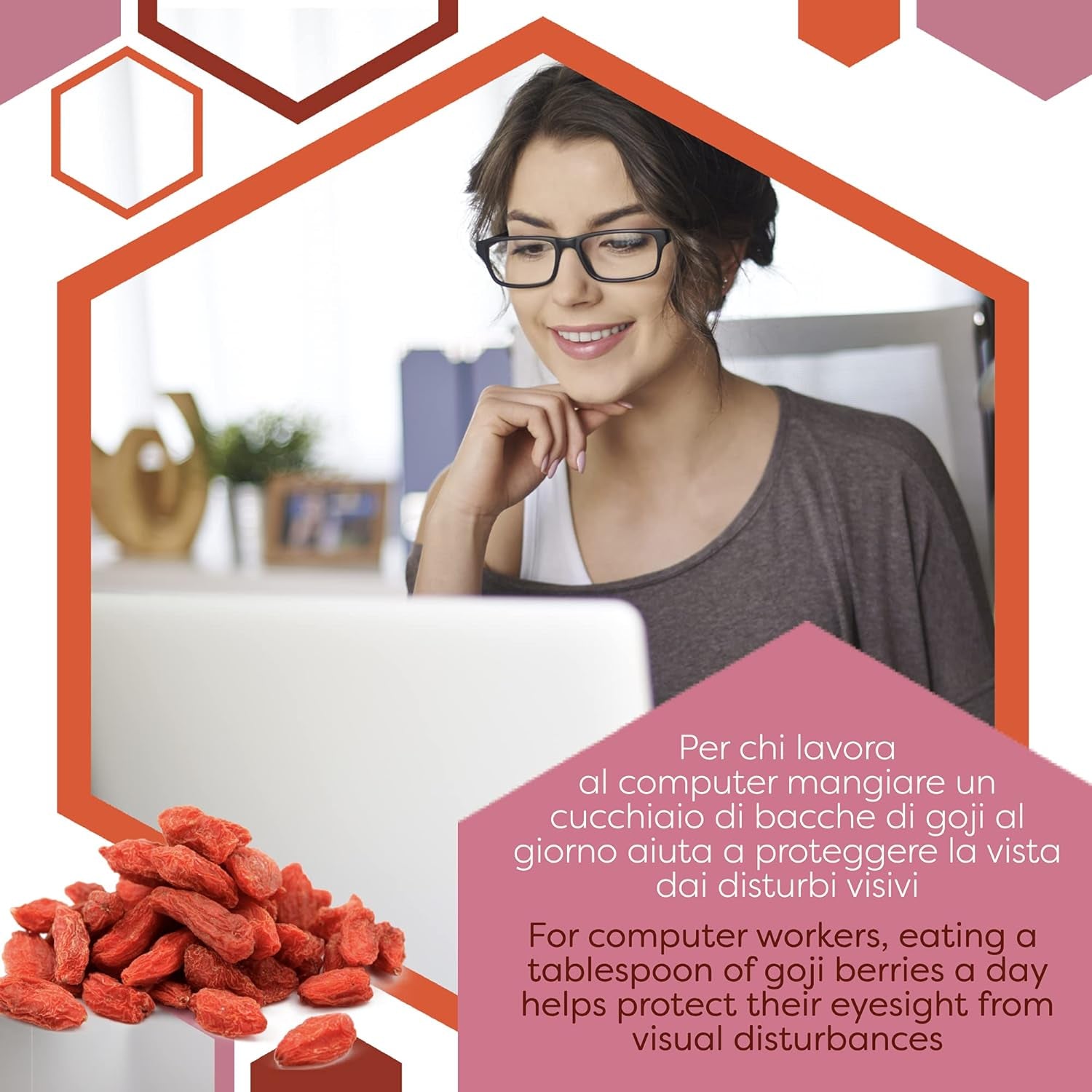 ERBOTECH Goji Berries 200 g, bayas de goji con alto contenido en vitaminas, frutos secos sin azúcar ni azufre, superalimentos naturales y ricos en energía, Made in Italy Productos deshidratados Naty Shop