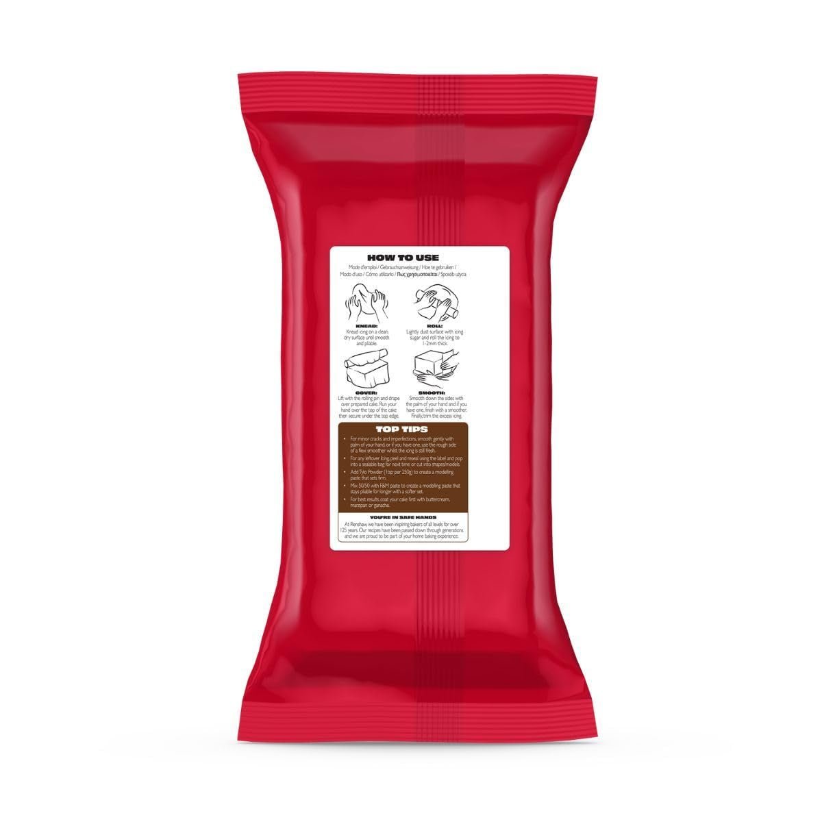 Extra Fondant Marrón Chocolate 1kg - Fondant extra elástico con sabor a vainilla, perfecto para cubrir tartas - Marrón chocolate - 1 kg Pasta de azúcar Naty Shop