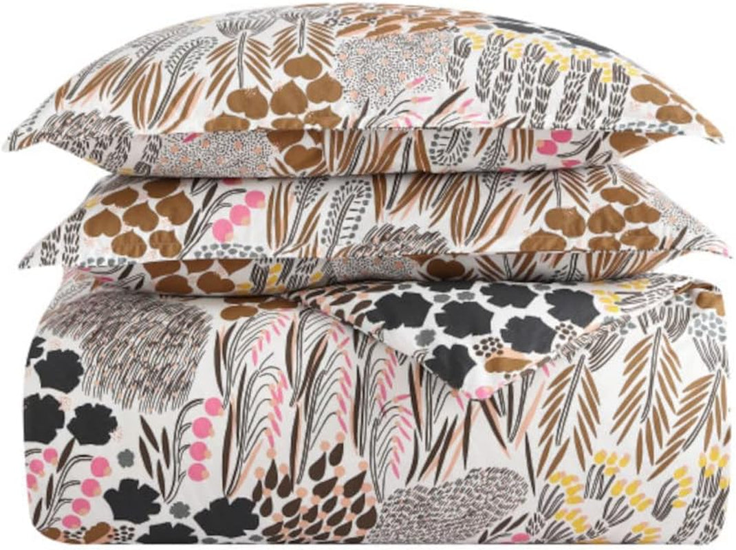 MARIMEKKO Juego de ropa de cama Queen, ropa de cama de percal de algodón con fundas de almohada a juego, decoración del hogar durante todo el año (Pieni Letto, multicolor, cama tamaño queen) Naty Shop Edredones y edredones