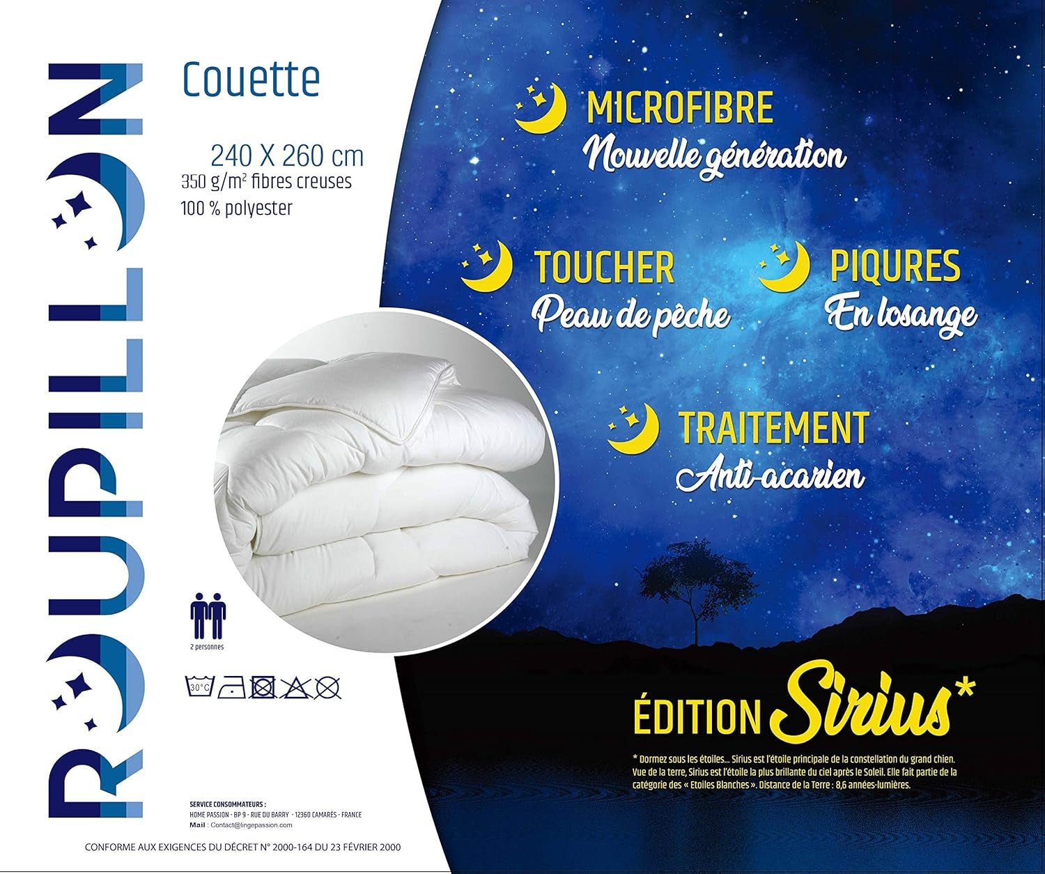 Edredón Microfibra Blanco 240 X 260 Cm Edredones y colchas Naty Shop