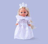 Simba Evi Princesa de los sueños del amor, muñeca con un vestido de invierno de ensueño con adornos de piel y elementos brillantes, 12 cm, 3 años en adelante