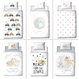 Ropa de cama infantil, conejito y estrellas, algodón Ropa de cama infantil Naty Shop