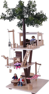 Casa del árbol de madera Everearth - Casa de muñecas para mayores de 3 - Casa de juegos sostenible con accesorios - Certificado Fsc® - Juguete de madera perfecto para juegos imaginativos - Muebles de casa de muñecas EE33767 Naty Shop Dollhouses Default Title