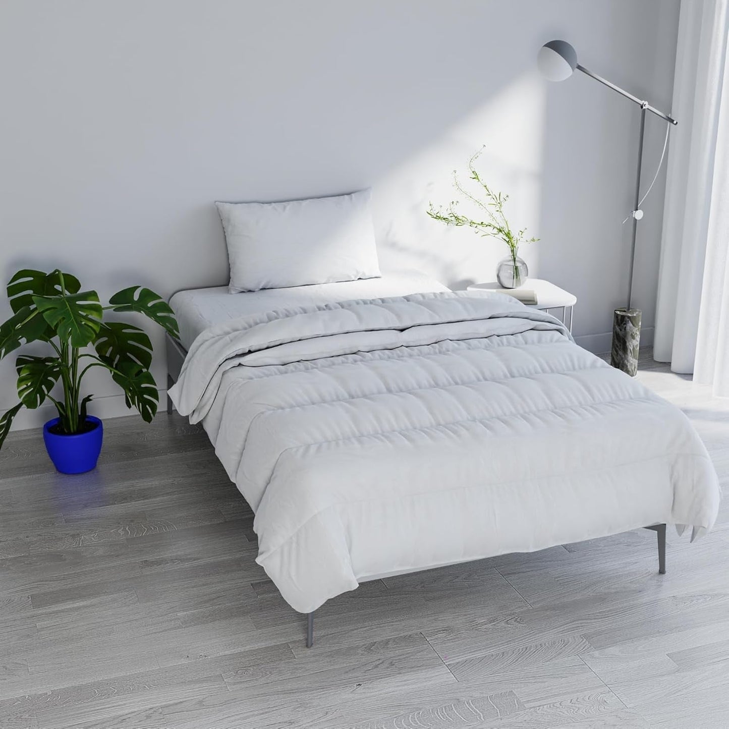 Edredón Prestige, 4 estaciones, Made in Italy, blanco, 150 X 200 cm Edredones y colchas Naty Shop