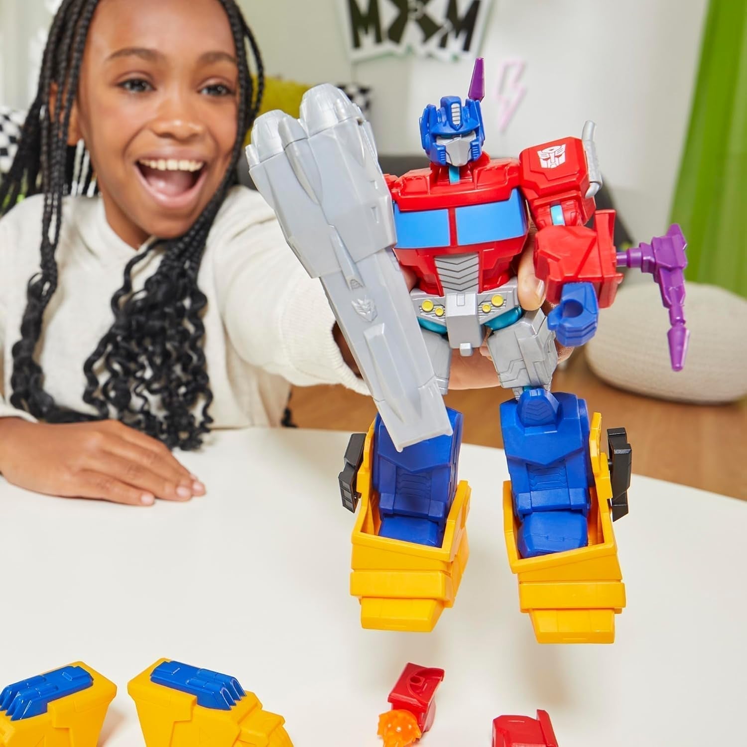 Transformers Mixmashers Optimus Prime Figuras de acción y accesorios de lujo personalizables Figuras de acción Naty Shop