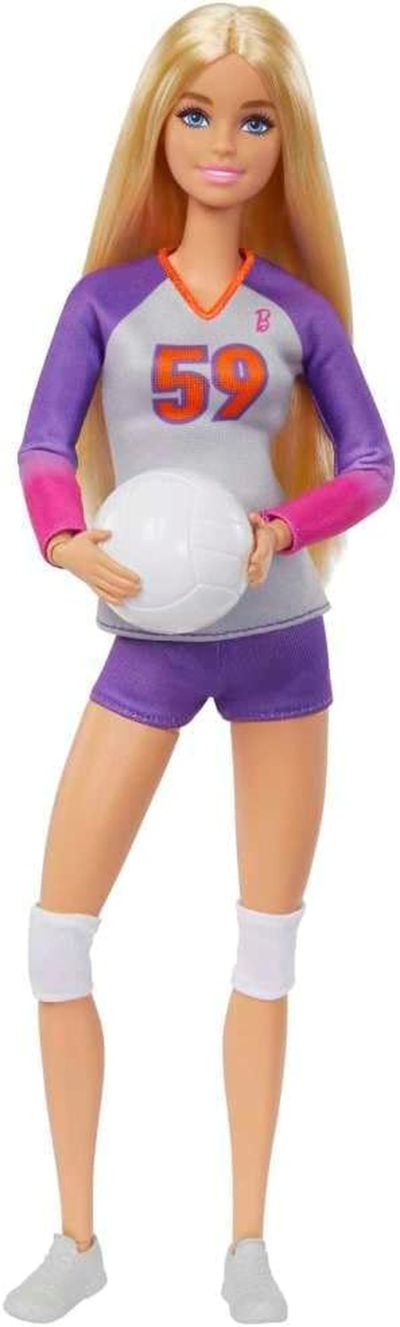 Barbie Made to Move - Muñeca Jugadora de Voleibol con Camiseta y Pelota - 22 Articulaciones para Juego Realista, Incluye Voleibol y Ropa Deportiva, HKT72 Naty Shop Muñecas