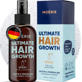 MOÉRIE Ultimate Mineral Hair Growth Spray para cabello más largo, más grueso y con más volumen - con biotina y cafeína - Productos para el cabello veganos, sin parabenos, todo tipo de cabello, revierte la caída del cabello - Suministro de 2 meses Cuidado del cabello Naty Shop Juego individual