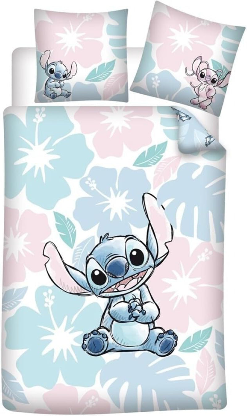 Stitch Flowers Ropa de cama Para cama individual Ropa de cama infantil Naty Shop Default Title