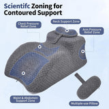 Almohada de lectura: almohada para la espalda, reposacabezas ajustable, almohada de lectura de espuma viscoelástica para cama, almohada ergonómica para la espalda, el cuello y las piernas, almohada de apoyo lumbar