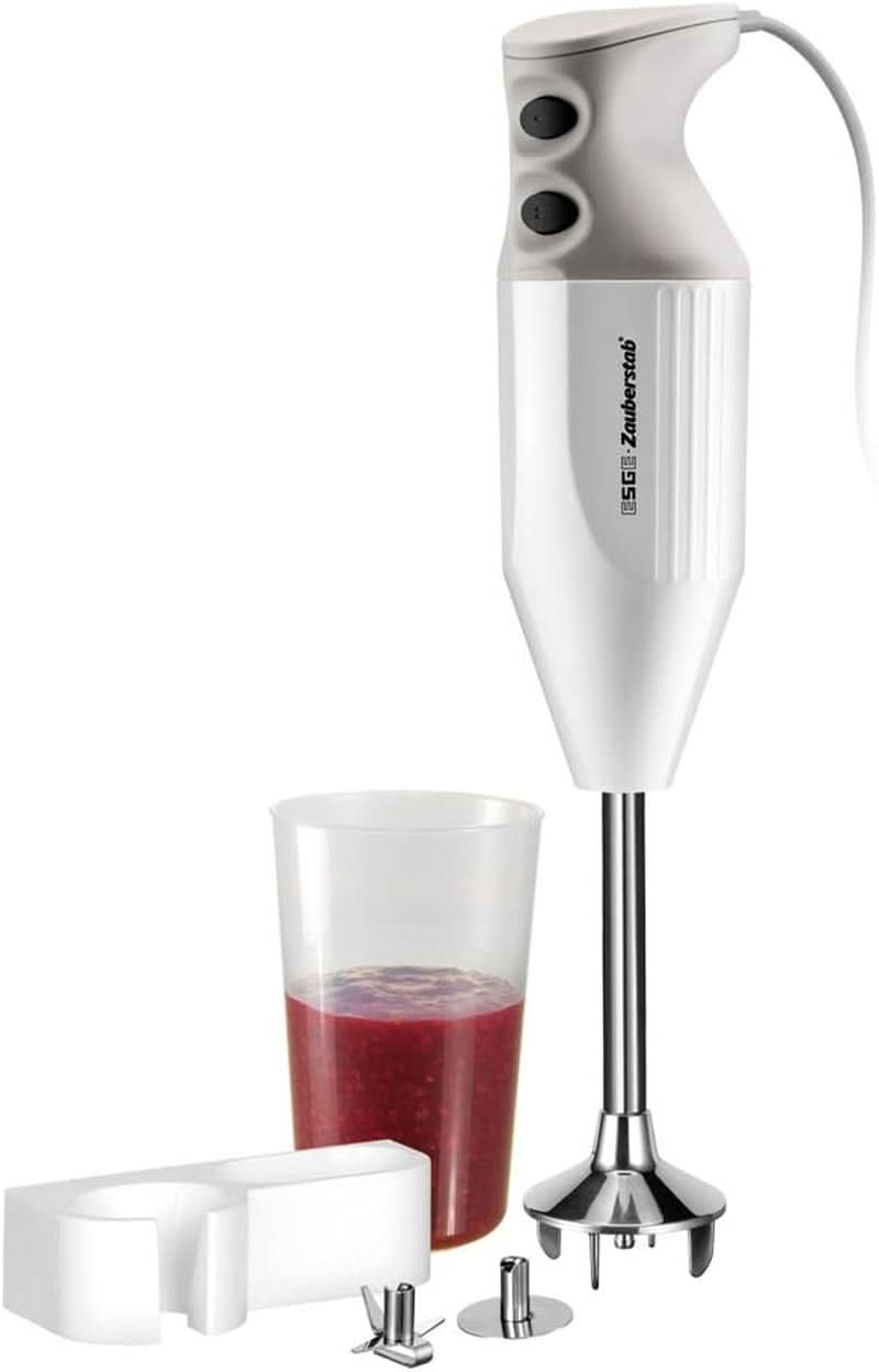 Esge-Zauberstab M 122 S, Stabmixer Weiß, Mit Zubehör, Bis 14.000 U/Min, 90310 Kitchen Naty Shop
