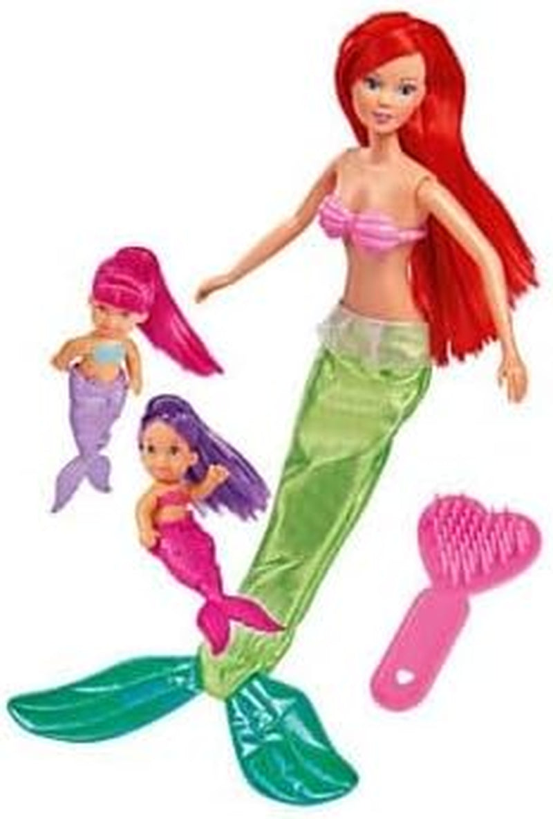 Simba 105734162001 105734162 - Steffi Love The Twin Mermaids / dos variantes / Steffi como sirena / con dos bebés sirenas / muñeca fashion / 29 cm, para niños a partir de 3 años