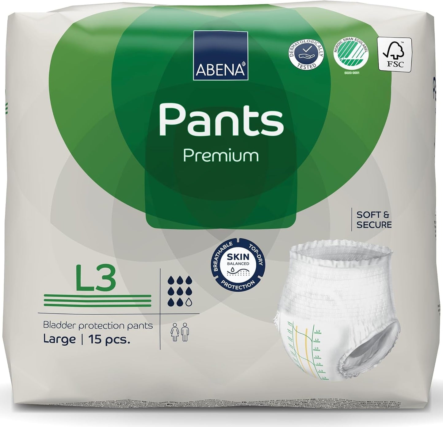 Pañales L3, paquetes de 6 – 90 pañales