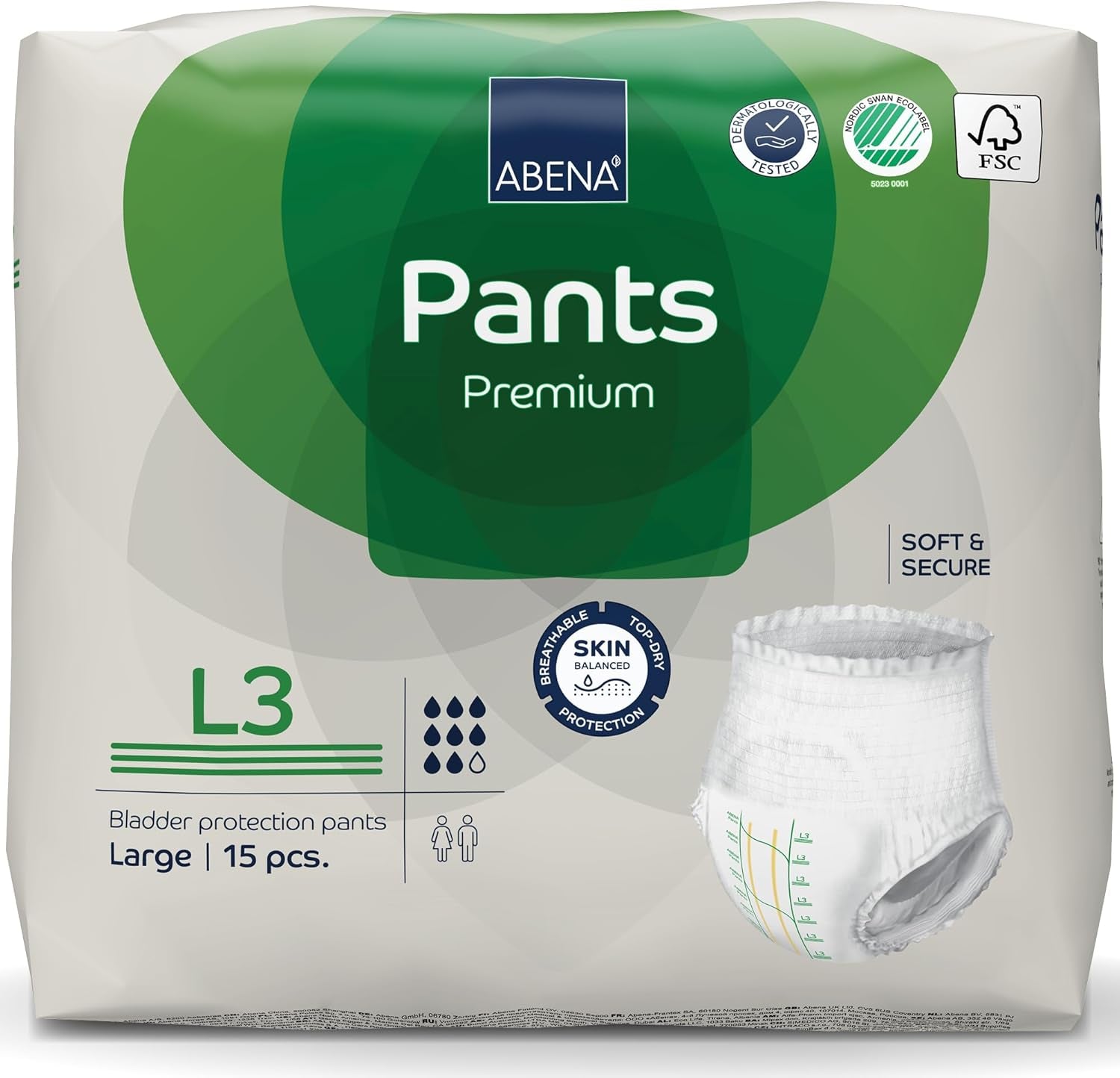 Pañales L3, paquetes de 6 – 90 pañales