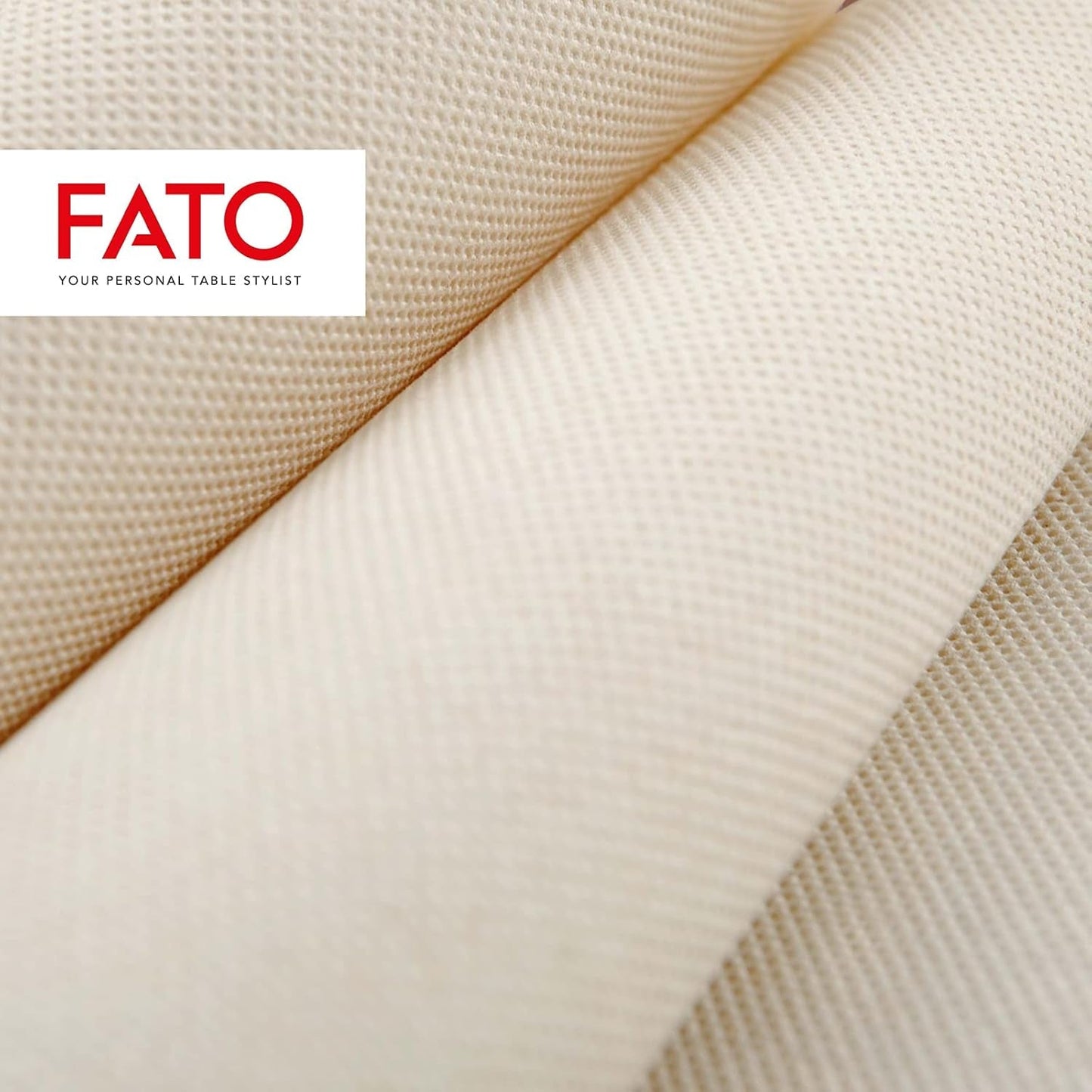 Fato - Servilletas de Papel Desechables Naturales de 4 Pliegues, Ecológicas, Paquete de 40, Tamaño 38X38, 2 Capas, Papel 100% Reciclado