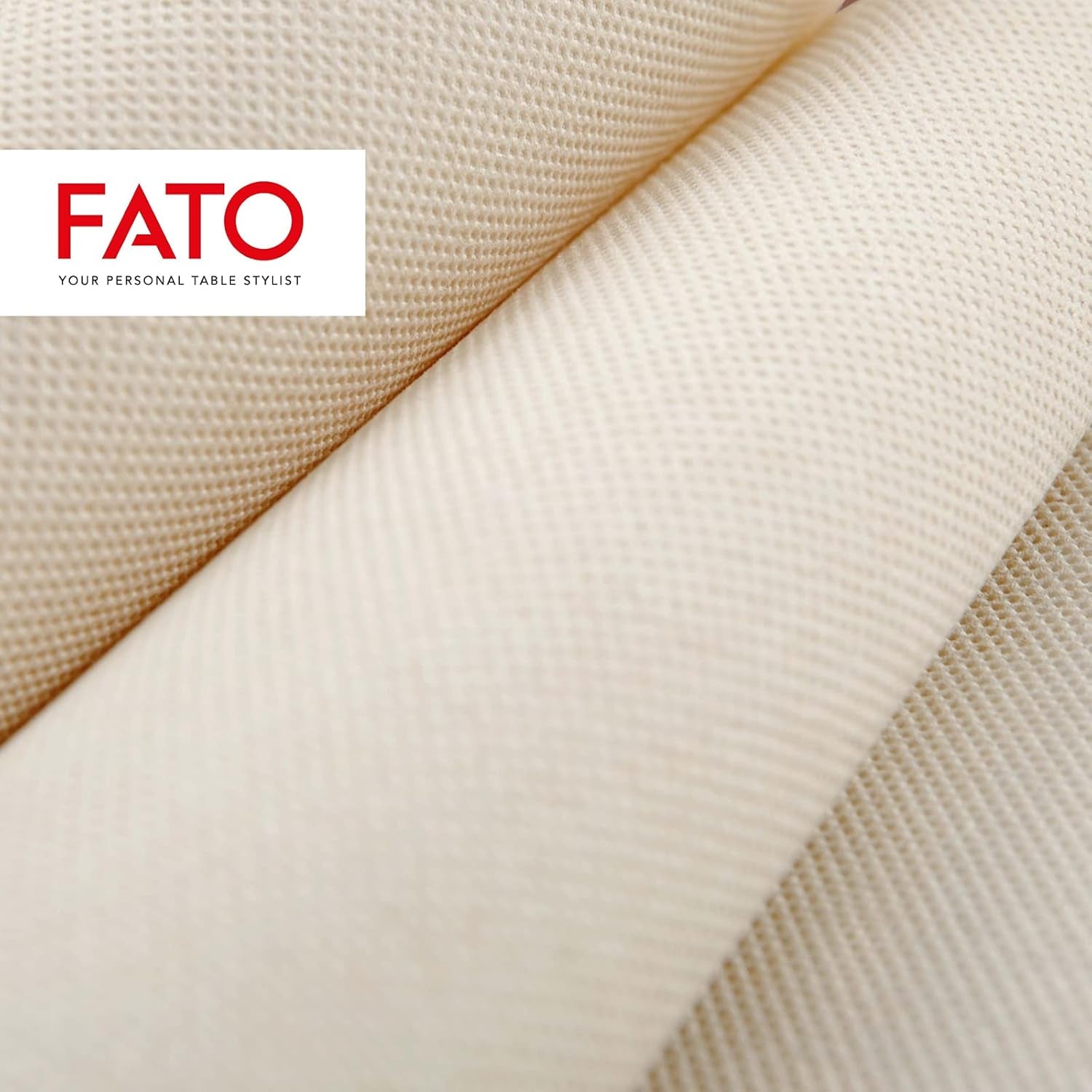 Fato - Servilletas de Papel Desechables Naturales de 4 Pliegues, Ecológicas, Paquete de 40, Tamaño 38X38, 2 Capas, Papel 100% Reciclado