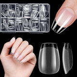 Uñas postizas cortas bailarina 120 Uds pegamento en 12 tamaños uñas artificiales cortas Gel suave cobertura completa puntas de uñas para uñas de Gel cortas S