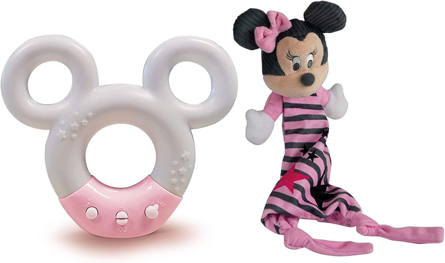 Clementoni 17396 Disney Baby Minnie Lámpara Sonido y Color Luz Nocturna Blanca Música 0 meses + Juguetes Bebe Naty Shop Lámpara Baby Minnie