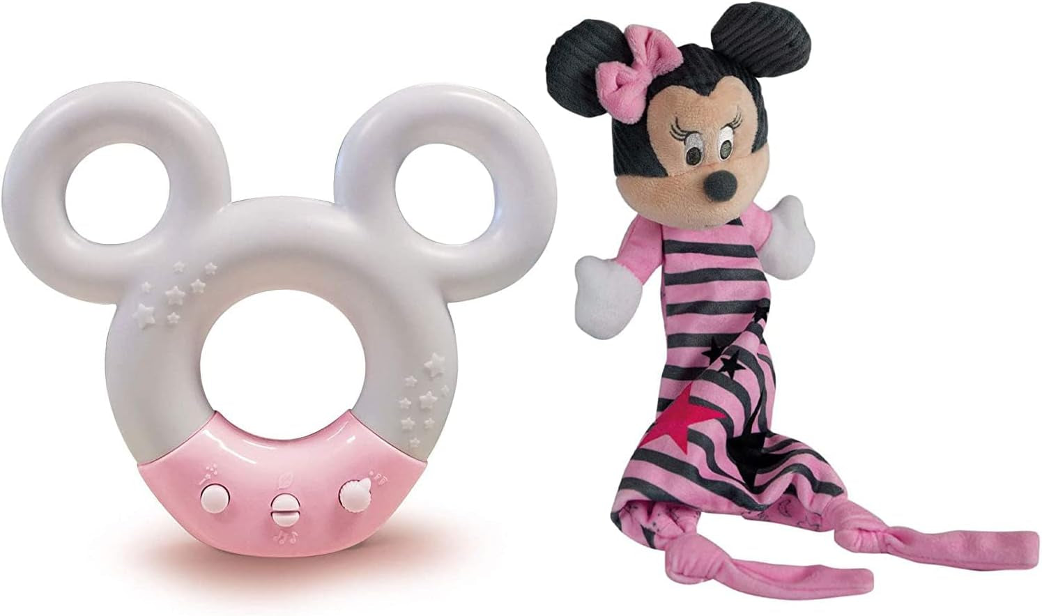 Clementoni 17396 Disney Baby Minnie Lámpara Sonido y Color Luz Nocturna Blanca Música 0 meses + Juguetes Bebe Naty Shop Lámpara Baby Minnie