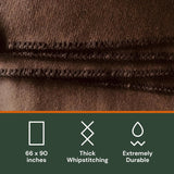 Manta de camping Woolly Mammoth Woolen Co., extra grande, lana merino. El equipo perfecto para exteriores para bushcraft, camping, trekking, senderismo, supervivencia o manta de cabina. Marrón, 168 X 228 Camas y mantas Woolly Mammoth Woolen Company