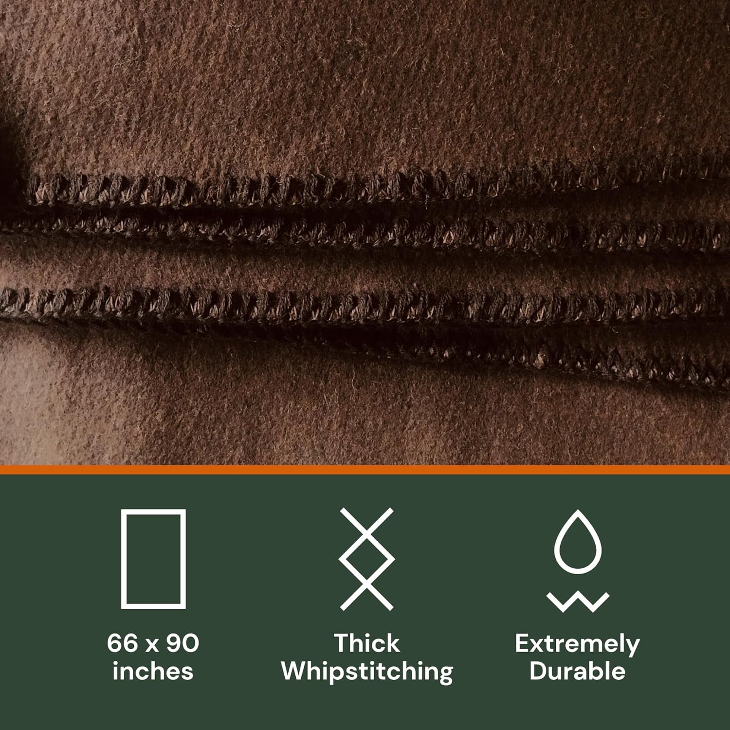 Manta de camping Woolly Mammoth Woolen Co., extra grande, lana merino. El equipo perfecto para exteriores para bushcraft, camping, trekking, senderismo, supervivencia o manta de cabina. Marrón, 168 X 228 Camas y mantas Woolly Mammoth Woolen Company