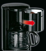 Cafetera espresso Braun KF 47 BK - Cafetera espresso con filtro y jarra de cristal para café filtrado clásico, café aromático gracias al sistema OptiBrew, sistema antigoteo, apagado automático, negra