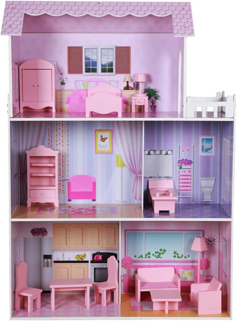 WOOMAX Colorbaby 85293 Casa de muñecas de madera Casas de muñecas Tienda Naty Título predeterminado