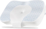 Elviros Almohada Ortopédica Viscoelástica, Almohada para el Dolor de Cuello, Almohada para Dormir, Almohada Ergonómica para el Cuello, Almohada de Apoyo para el Cuello, Almohada Antironquidos para Dormir de Lado, Dormir Boca Abajo, Blanco Naty Shop Almohadas Ortopédicas Cervicales Azul 60 X 38,6 X 9,9/13,5 Cm