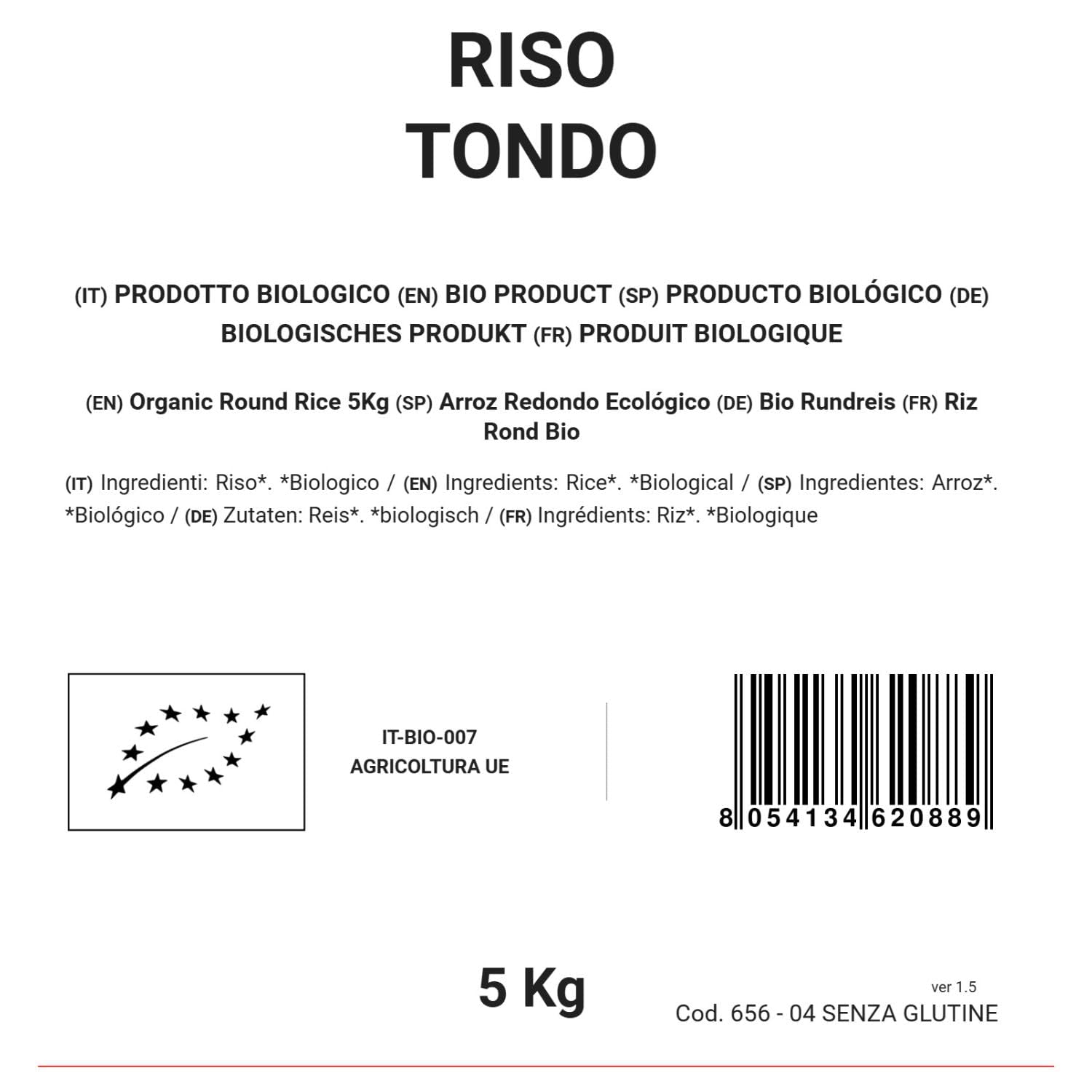 Arroz redondo ecológico 5 kg