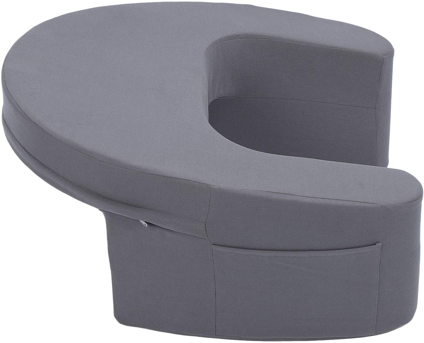 Almohada de lectura para cama y sofá, almohada para juegos, almohada para computadora portátil, almohada para juegos con brazos y bolsillo lateral, para adultos jugando, leyendo, viendo televisión, jugando en el sofá