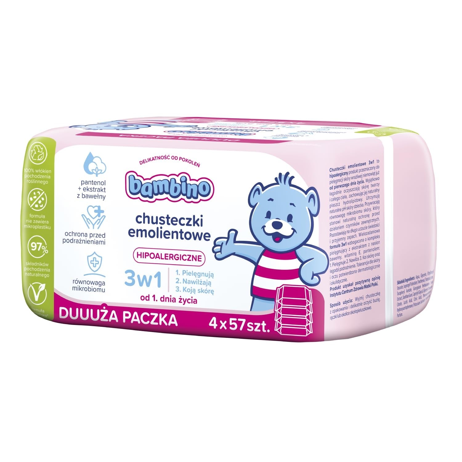 Toallitas 3 en 1 4x57 uds.
