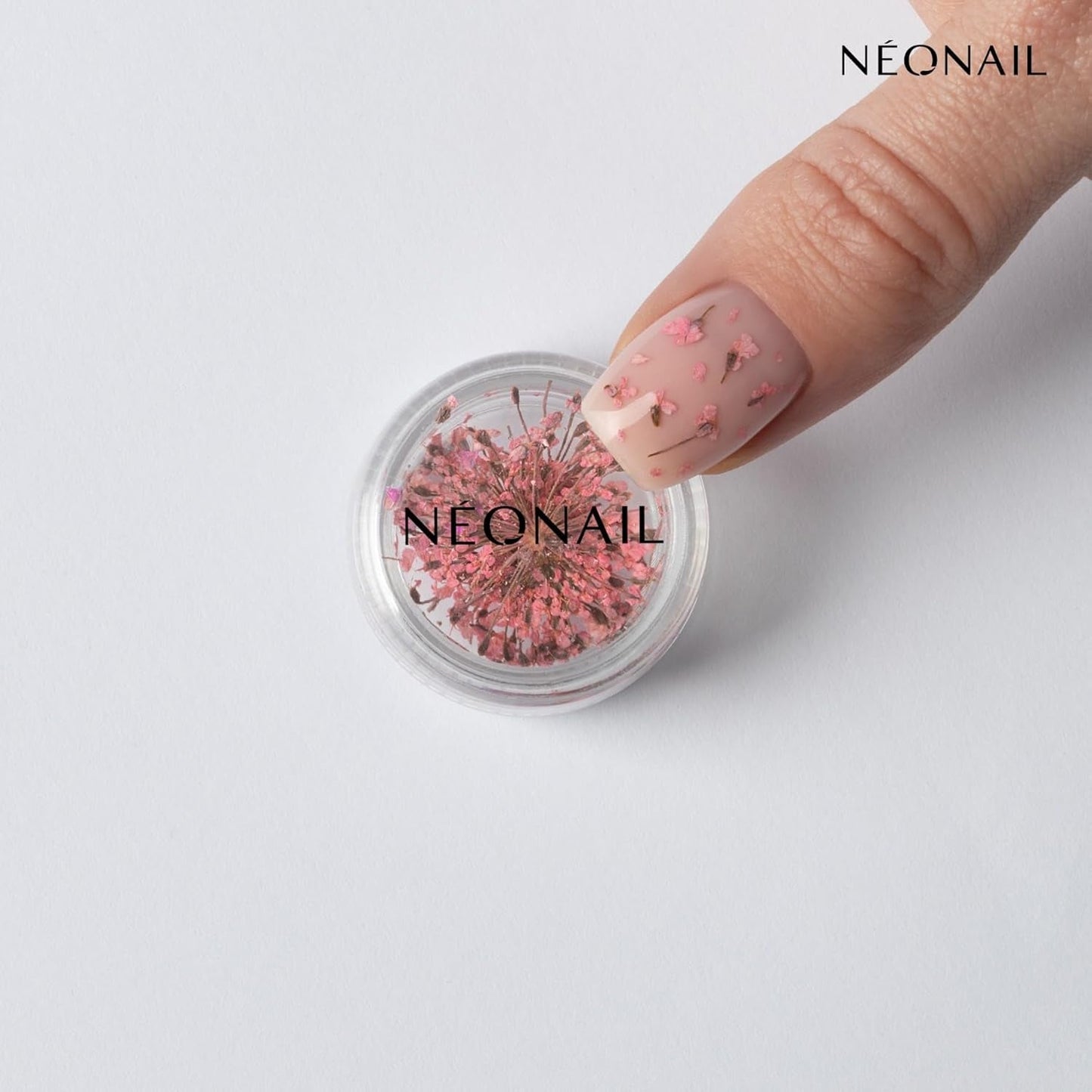 NÉONAIL Nail Art Flowers Set - Trockenblumen - Getrocknete Blumen - Nageldesign Zubehör - Nageldekorationen - Getrocknete Blüten - Decoración de uñas - Gelnägel Zubehör - 3 colores - Rosa, Lila, Naranja