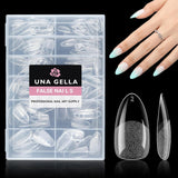 Puntas de uñas de Gel de bailarina, 216 Uds., 12 tamaños, puntas de uñas de Gel suave, juego de extensiones de uñas de cobertura completa, arte semimate DIY para el hogar