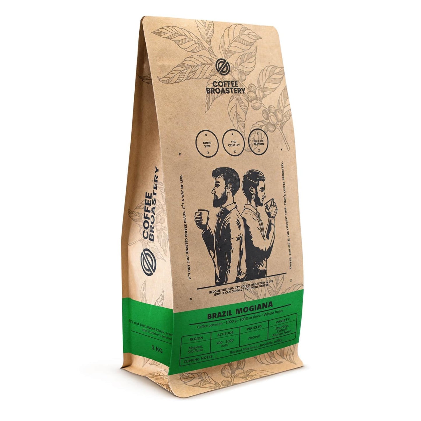 Juego de café en grano 2x1kg 2000g | Brasil Mogiana | Café brasileño | Café especial | Recién frito | Tostador de café artesanal