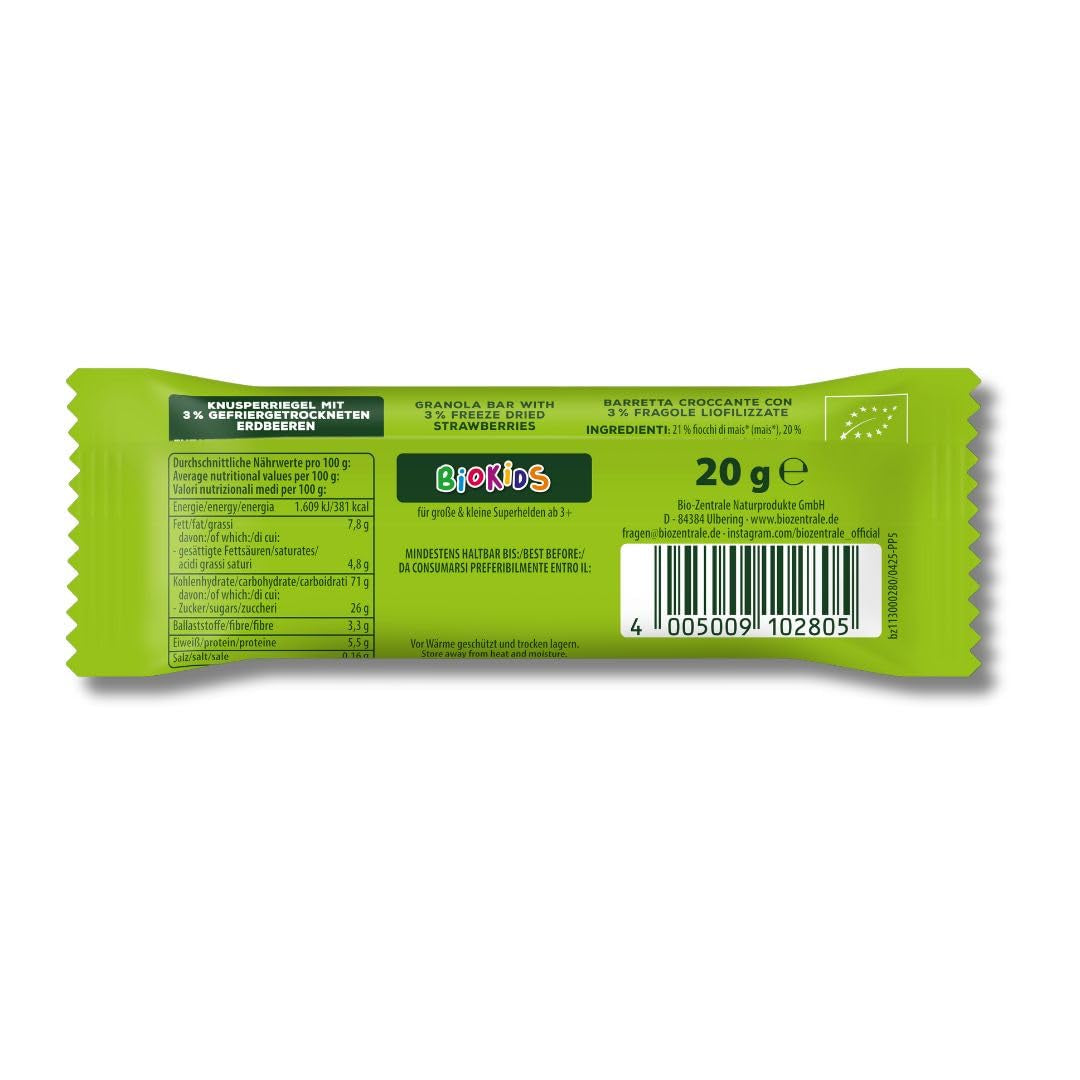 Barritas crujientes de fresa 12 x 20g