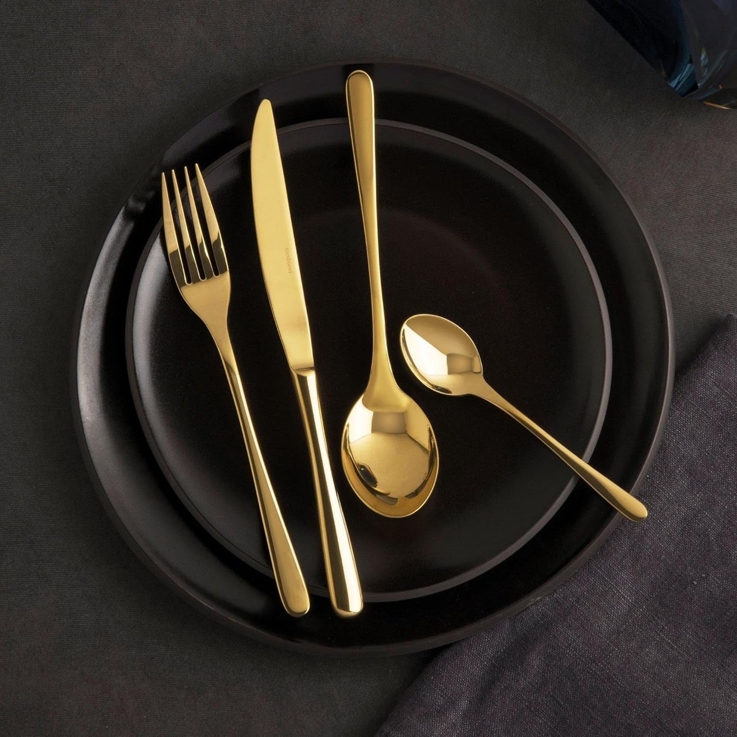 Sambonet 52553G81 - Juego de cubiertos Taste Golden 24 piezas Cocina Naty Shop