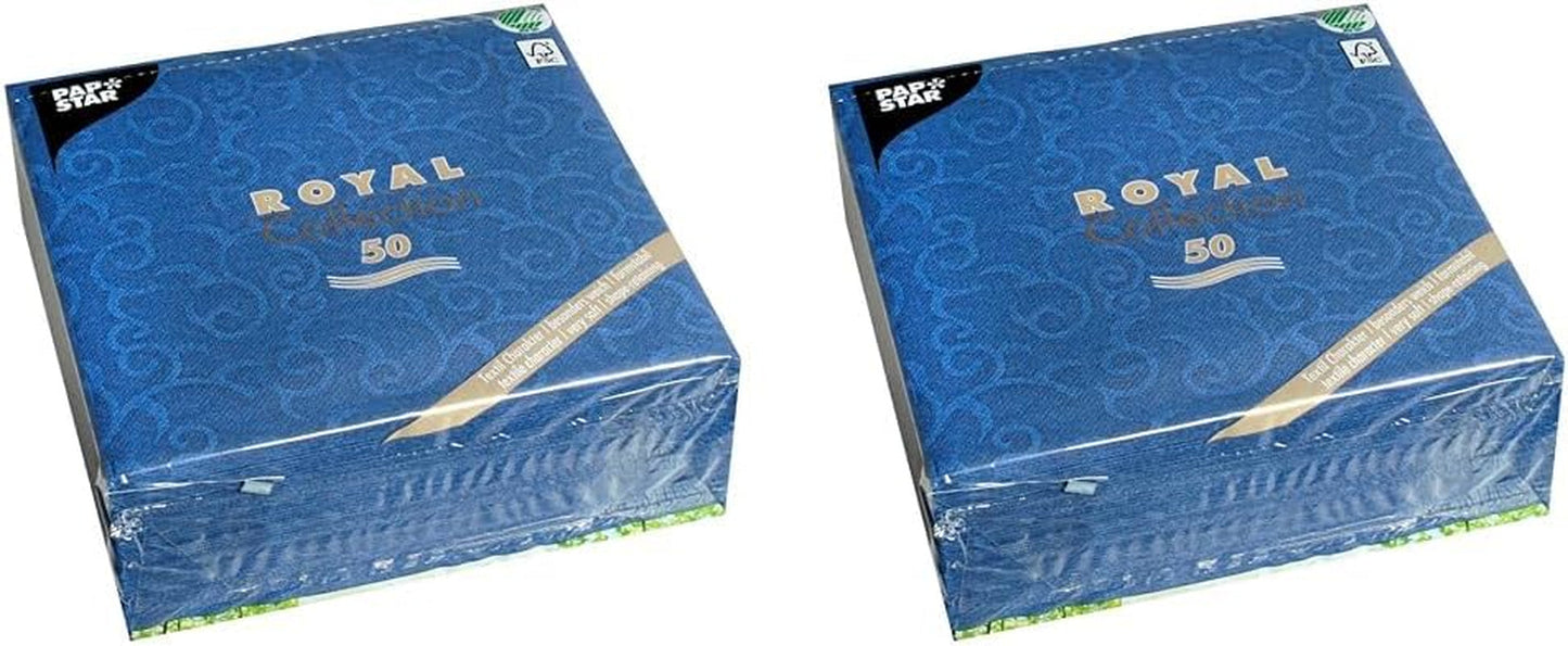 Papstar, 50 servilletas "Colección ROYAL" pliegue 1/4 40 Cm X 40 Cm champán "Casali", #84877