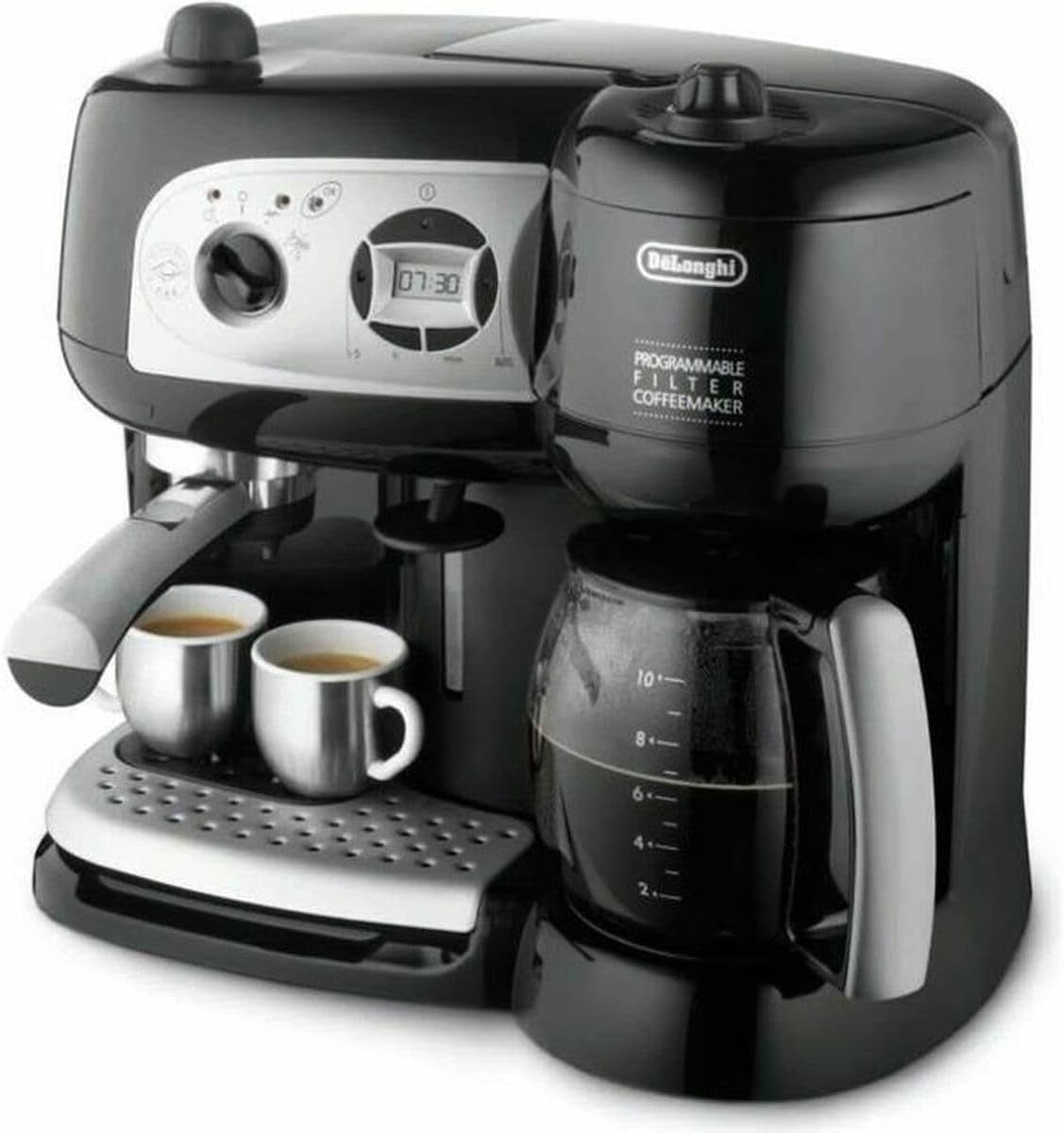 De'Longhi BCO264.1 Cafetera espresso y cafetera en uno, con bomba, negro, 38 x 24 x 35 cm